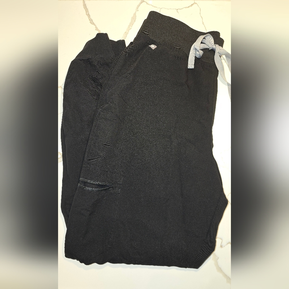 Women's Figs Black Zamora High Waisted Jogger Scrub Pants